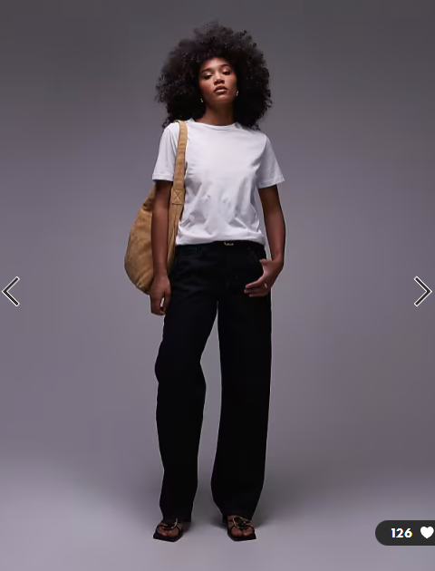 Mango round neck t-shirt in white