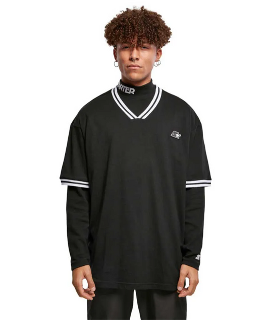 Starter Black Label Basic Sports short sleeve v neck T-shirt