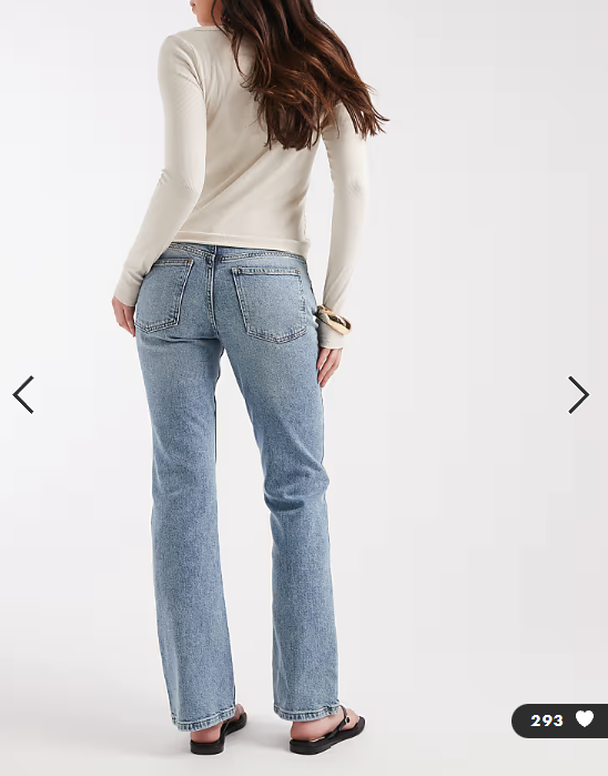 ASOS DESIGN low rise slim flare jeans in light tint