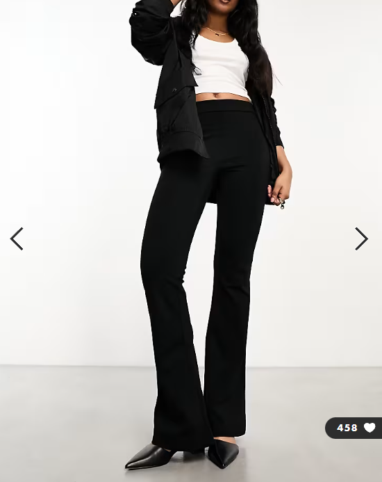 Vero Moda kick flare trouser in black