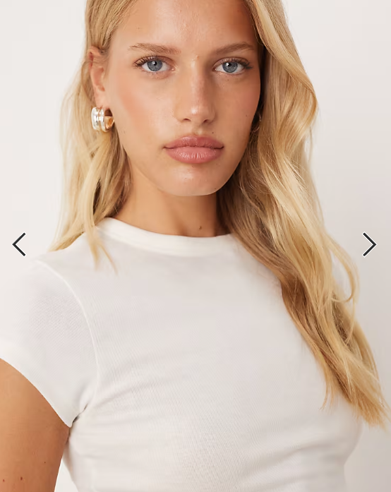 ASOS DESIGN soft baby tee in cream