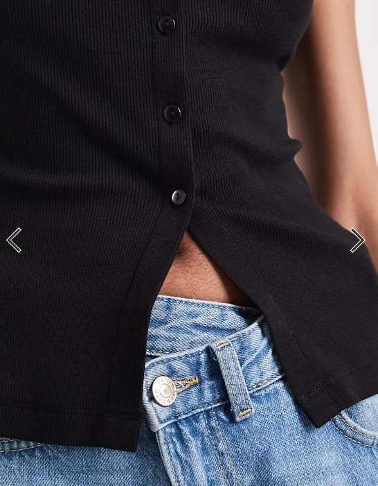 Brave Soul button down vest in black