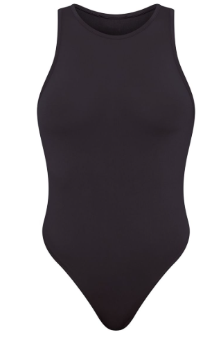 Basic Black Slinky Racer Bodysuit