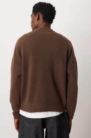 ASOS DESIGN oversized brushed knitted crew neck jumper in brown