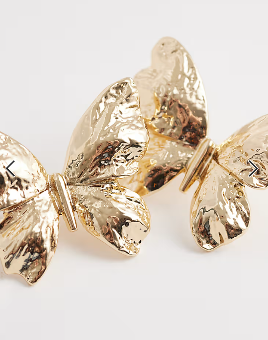 ALDO luanne butter-fly hammered earring with in gold
