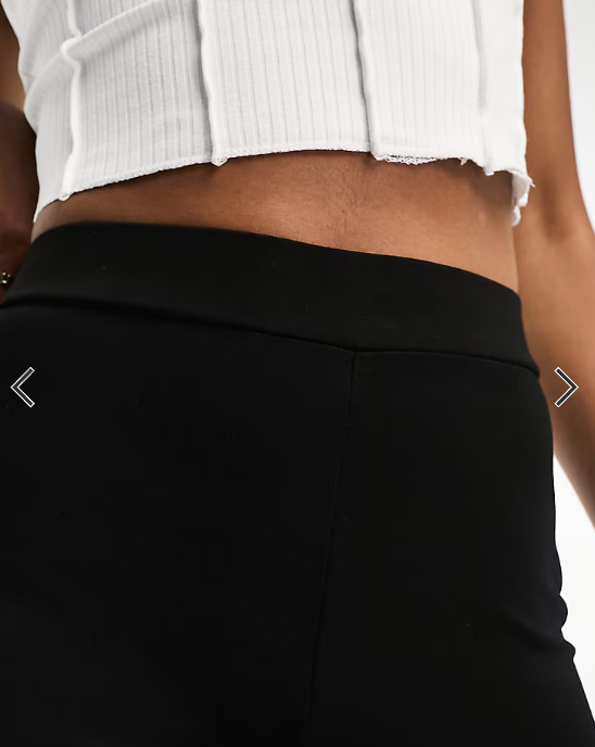 JDY Tall high waisted flared trousers in black