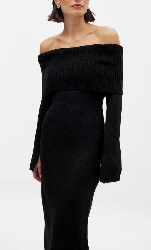 Off Shoulder Open Back Dress