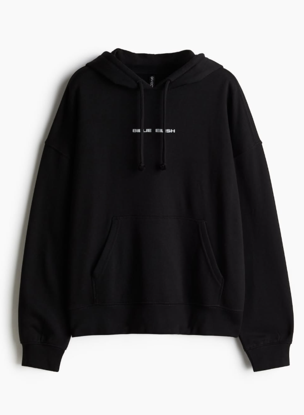 H&M - OVERSIZED PRINTED HOODIE- Billie Ellish