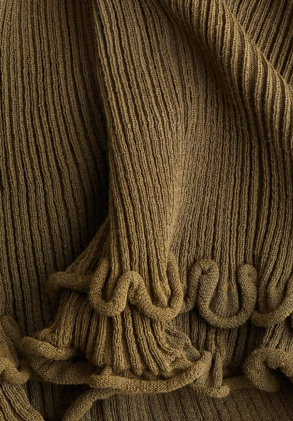 H&M - RIB-KNIT SKIRT - Green