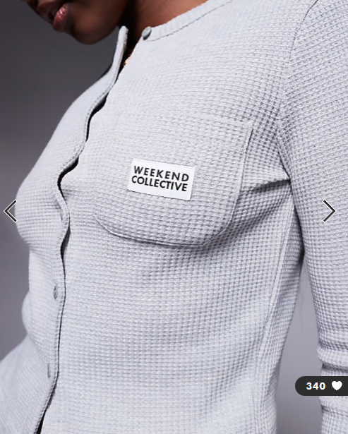 Weekend Collective cardigan heavyweight waffle in grey marl