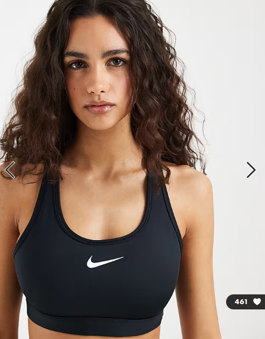 Nike Training Swoosh medium support sports bra in black