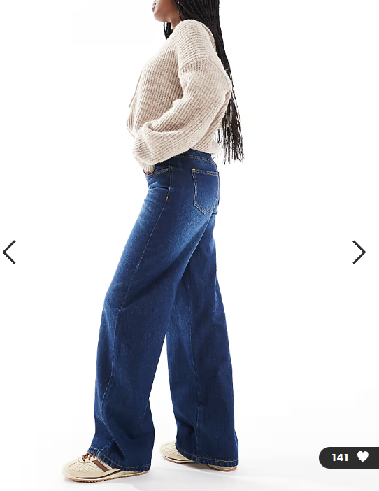 Daisy Street low rise boyfriend jeans in luna blue