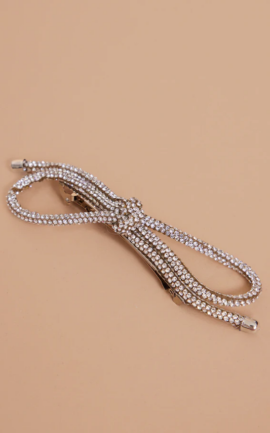 Silver Diamante Hair Clip