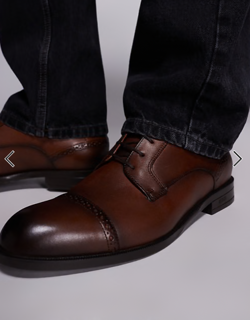 Boss - black tayil leather derby shoes in brown