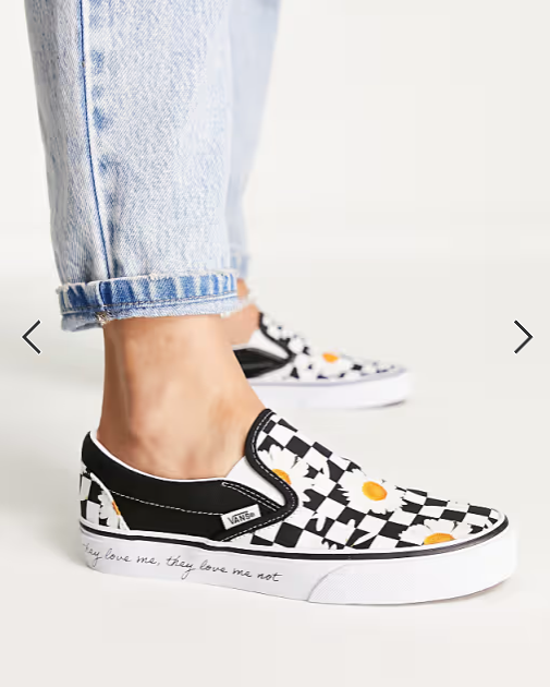 Vans Classic Slip-On Love Me and Love Me Not trainers