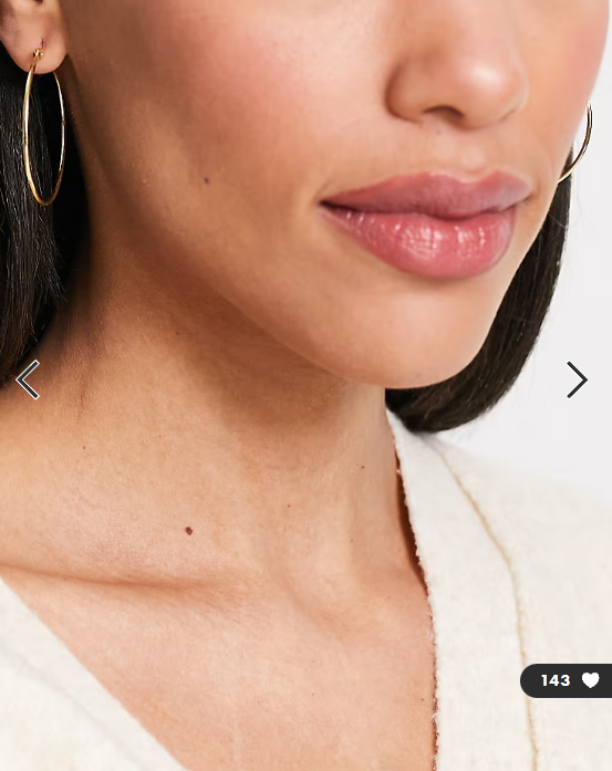 Pieces 18k plated large hoops in gold - GOLD