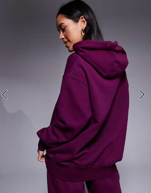 Nike Gym Life Swoosh graphic oversized hoodie in burgundy