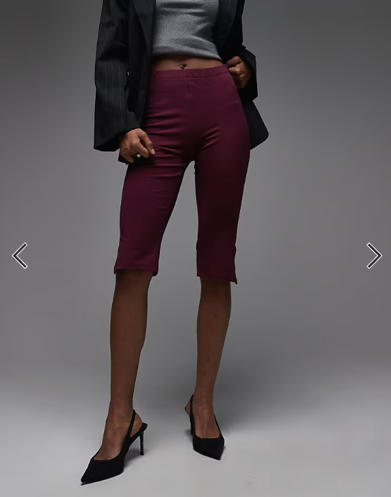 ASOS DESIGN capri legging in plum