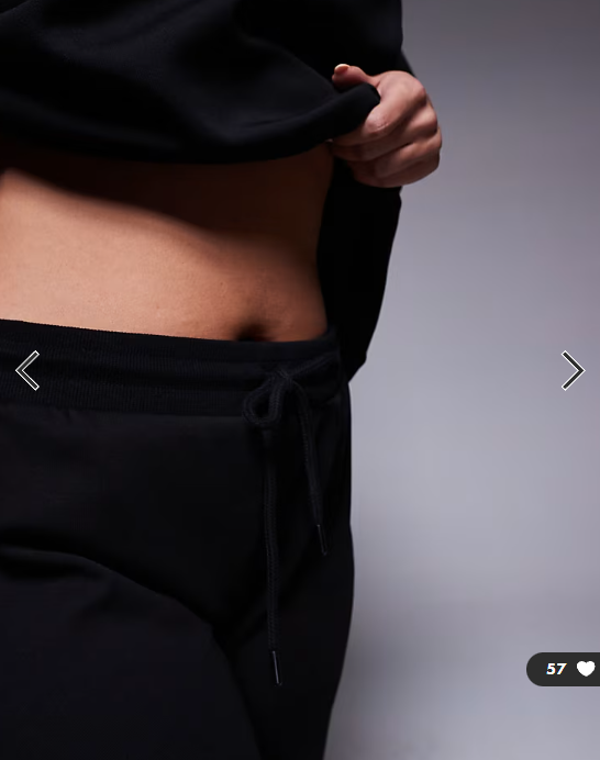 ASOS DESIGN Curve co-ord interlock flared jogger in black
