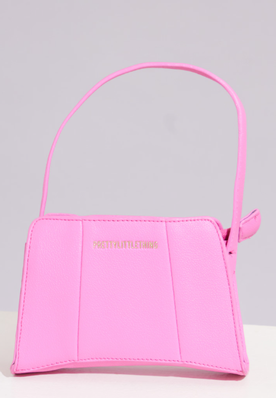 Plt Bright Pink Triangular Shoulder Bag