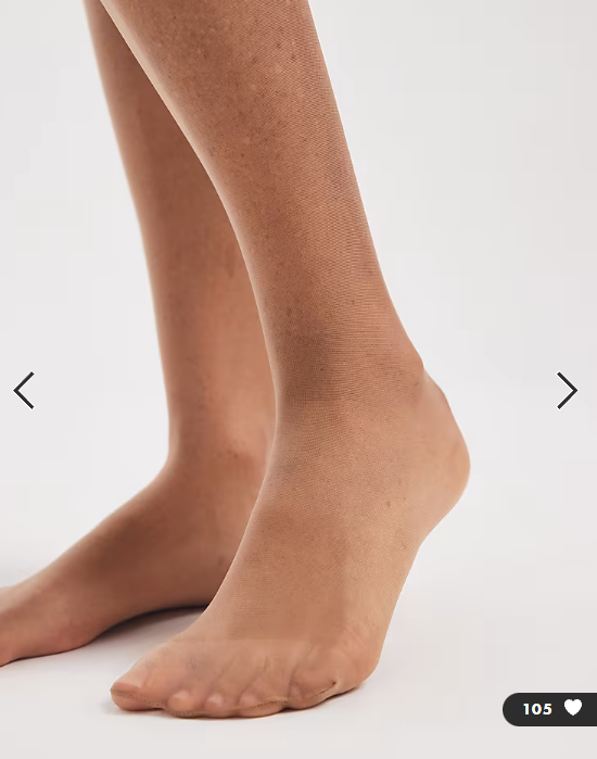 Pieces 15 denier tights in pale beige