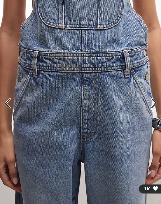 Monki 90s denim wide leg dungaree jumpsuit in light blue wash