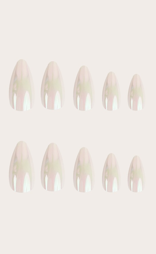 Nail Hq Almond Pearl Glaze Nails