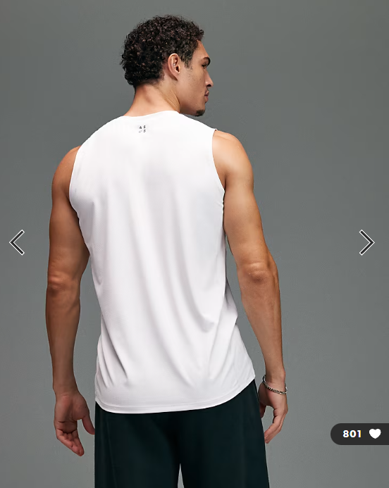 4505 Icon quick dry mesh training tank in white.