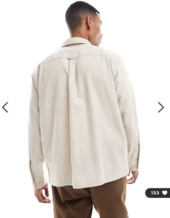 Jack & Jones brushed overshirt in grey