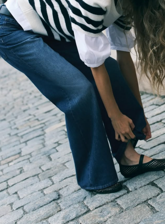 H&M-BLEECKER HIGH RISE WIDE LEG JEANS