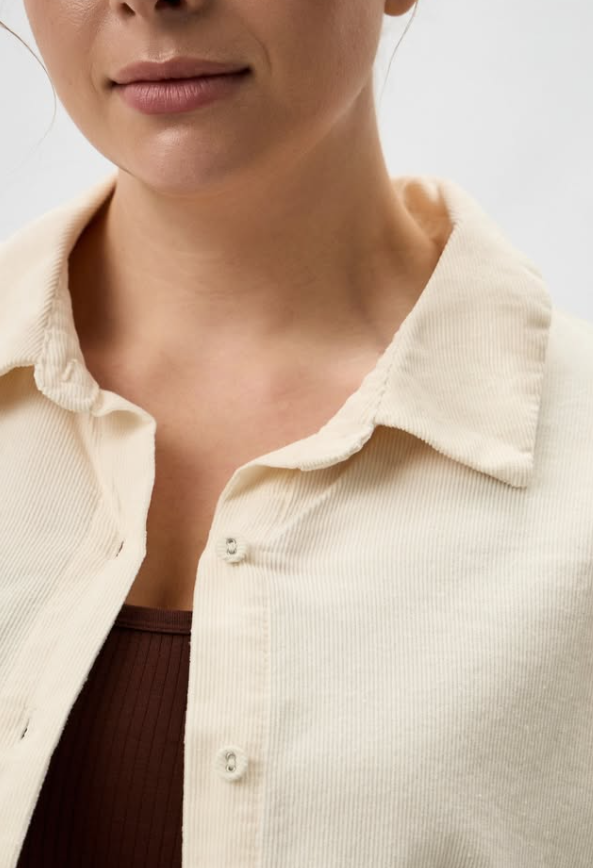 H&M - Cord Shirt - Cream