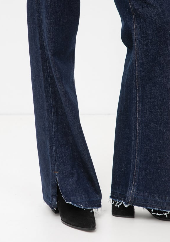 Raw Edge Slit Denim