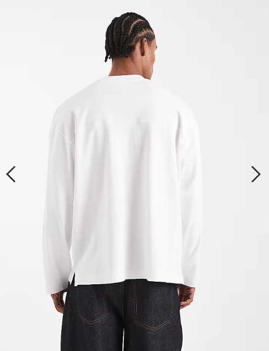 ASOS DESIGN Circular Design Collection super heavyweight oversized long sleeve t-shirt in white