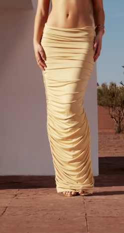 PLT Label Butter Yellow Skirt
