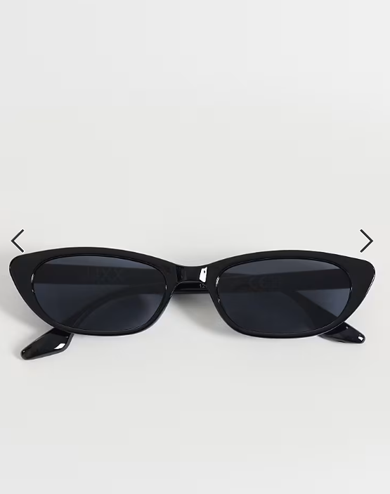 JJXX oval cateye sunglasses in black