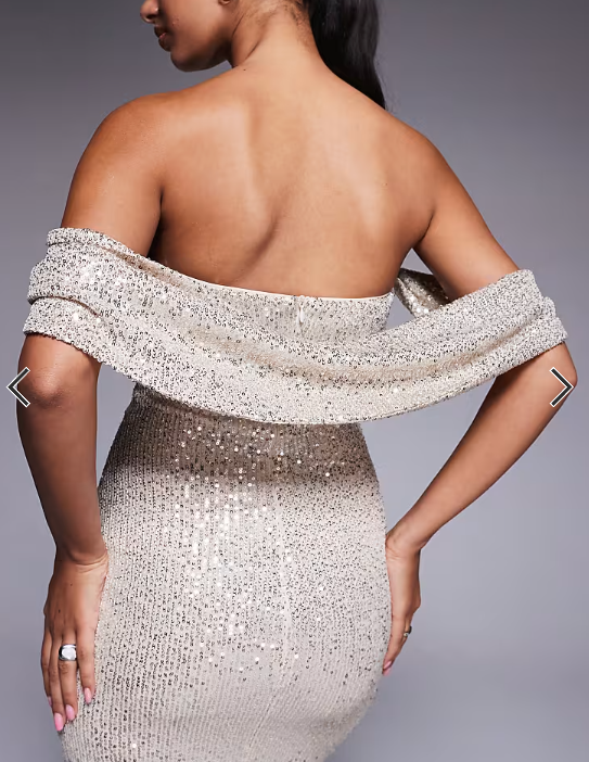 Jaded Rose maxi dress with sweetheart bandeau and shawl detail in silver