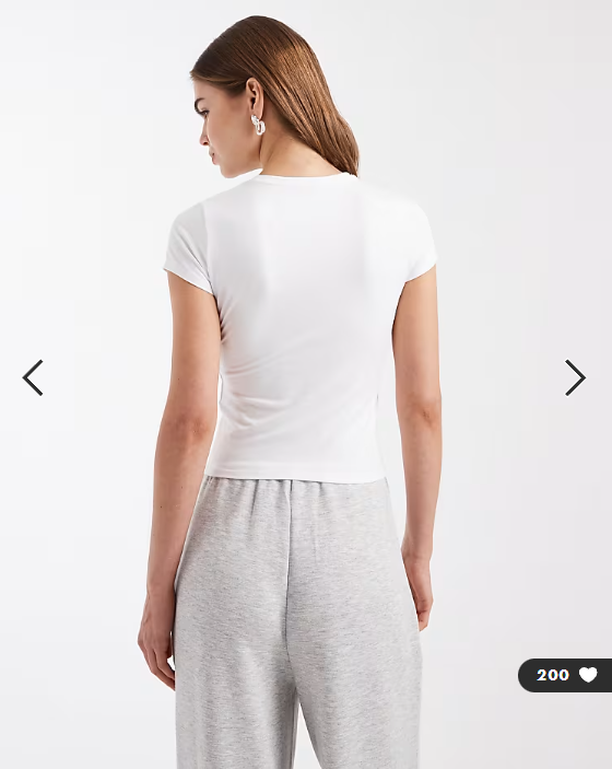 Hollister seamless baby tee in white