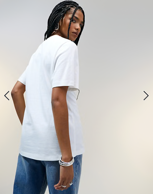 ASOS DESIGN pleat tuck detail t-shirt in white