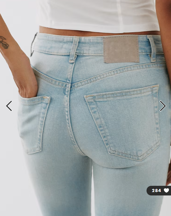 Pull&Bear Tall skinny flared jeans in sky blue