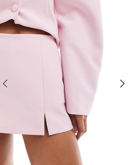 ASOS DESIGN pelmet skort in baby pink
