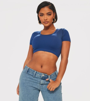 Cropped Blue T-Shirt