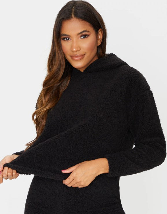 Black Teddy Borg pj sweater