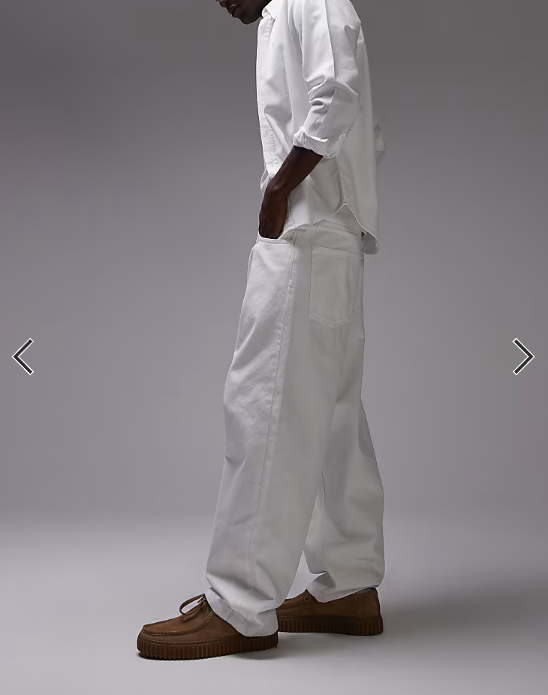 Carhartt WIP brandon loose tapered jeans in white