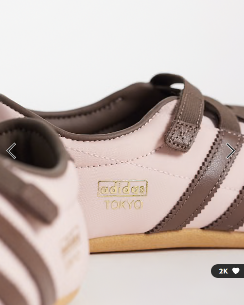 adidas Originals Tokyo mary jane flats in light pink and brown