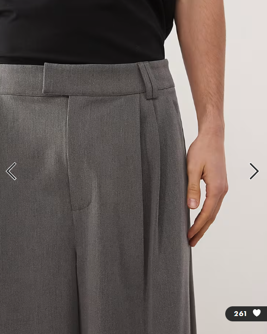 COLLUSION Unisex wide leg trouser co-ord in charcoal