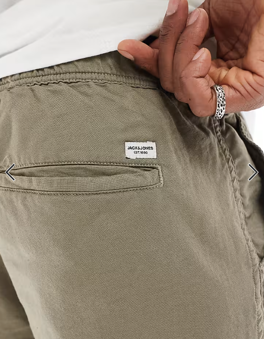 Jack & Jones 2 pack linen blend shorts in khaki and grey
