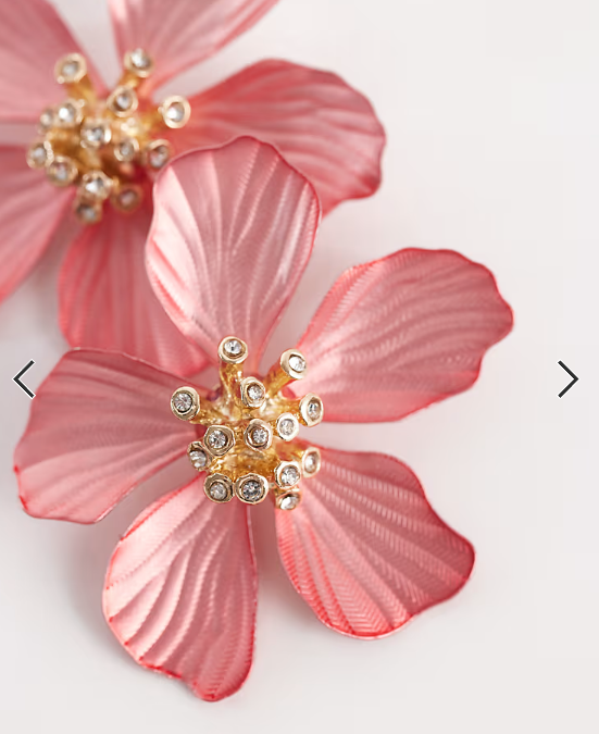ALDO cammelia flower earrings in pink