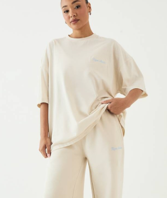 DSGN Studio Script Embroidered Oversized T-Shirt