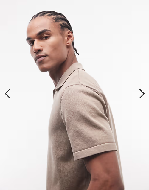 ASOS DESIGN knitted co-ord notch neck in stone