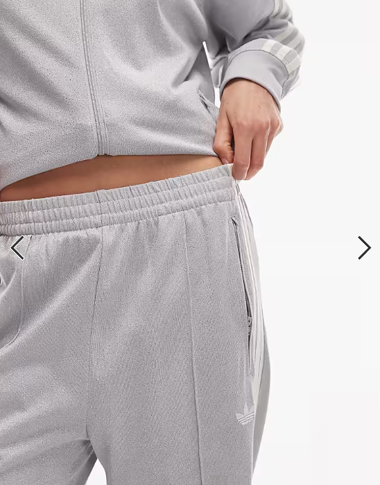 adidas Originals disco Firebird track pants in silver glitter - Exclusive at ASOS